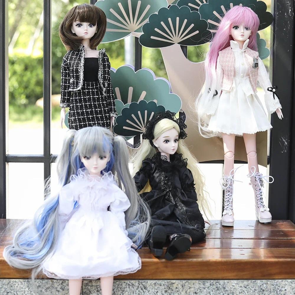 60cm Bjd Doll angable Wig Dolls 23 Moveable Joint Fullset 1/3 Big Bjd Toy Fullset Dolls for Girl Bit