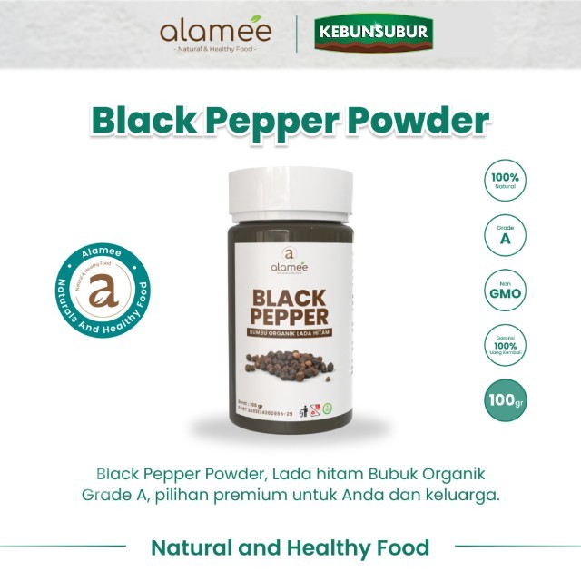 

ALAMEE Blackpepper Powder Lada Hitam Bubuk Black Pepper Bumbu Dapur Instan Organik Tabur Kebunsubur kebunsubur Kebunsubur