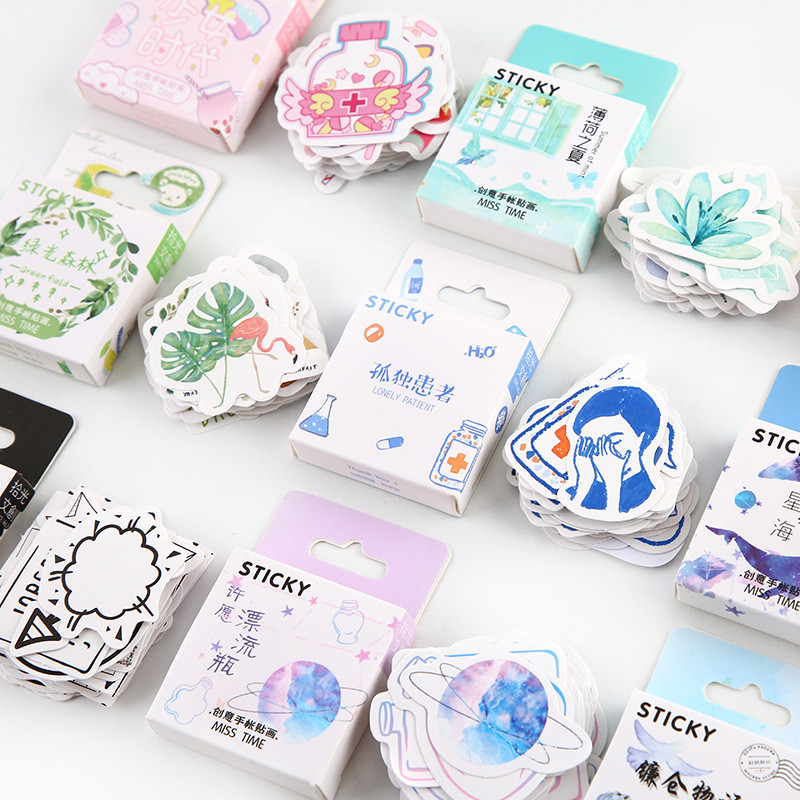 

Mohamm Girl Generation Series Cute Boxed Kawaii Stickers Planner Scrapbooking Stationery Japanese Diary Stickers