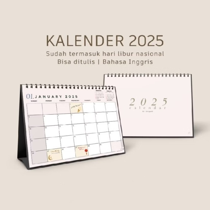 

ANDM Kalender 2025 Meja Duduk Aesthetic Spiral ZL - Semi Glossy