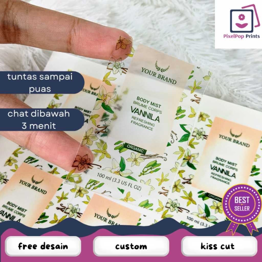 

Opikapip Print Cetak Stiker Label Parfum Sticker Parfume Custom Label Wewangian Free Desain
