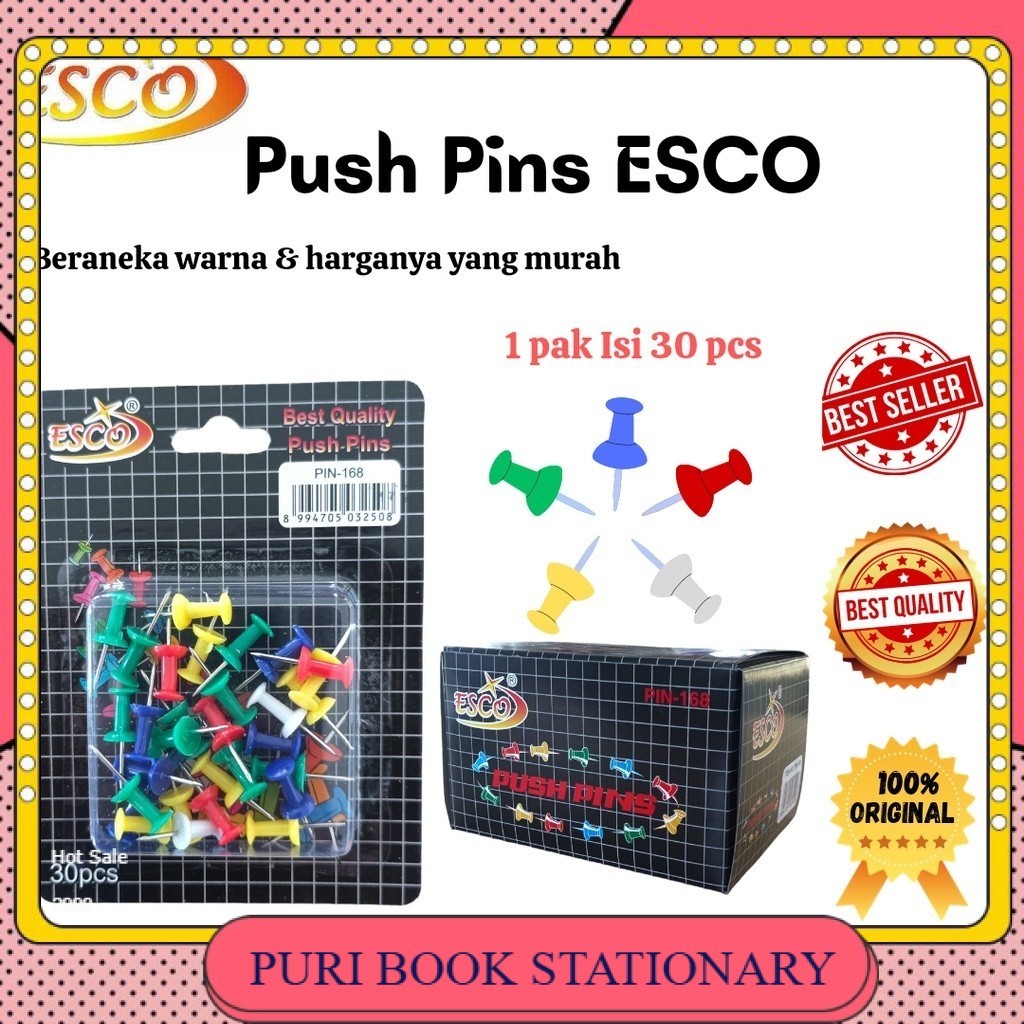 

Push Pin / Jarum Tekan / Paku Pin Esco PIN-170