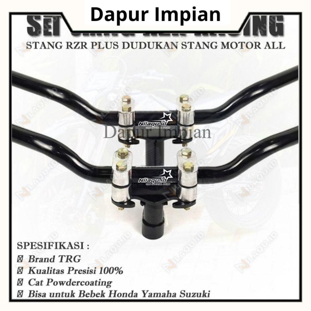 DPI Stang RZR Full Set Bracket Dudukan Setang RZR Plus Raiser Stang Jupiter MX King Satria 2 Tak Sho