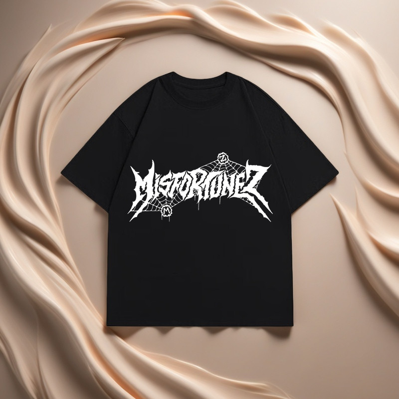 Kaos distro pria wanita terlaris/cetak sarang laba-laba/Kaos Lengan Pendek/100% katun/Boxy fit