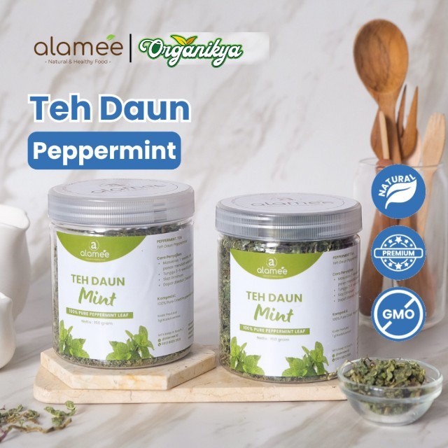

ALAMEE Peppermint Tea Teh Daun Mint Organik Pappermint Papermint Kering Dried 150gr organikya