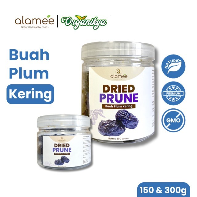 

ALAMEE Dried Prune Cemilan Buah Kering Sehat Buah Plum Kering Rendah Kalori Tanpa Biji PREMIUM 300gr organikya