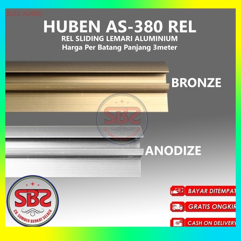 HUBEN AS-380 Rel Pintu Lemari Geser - Sliding Huben AS-380