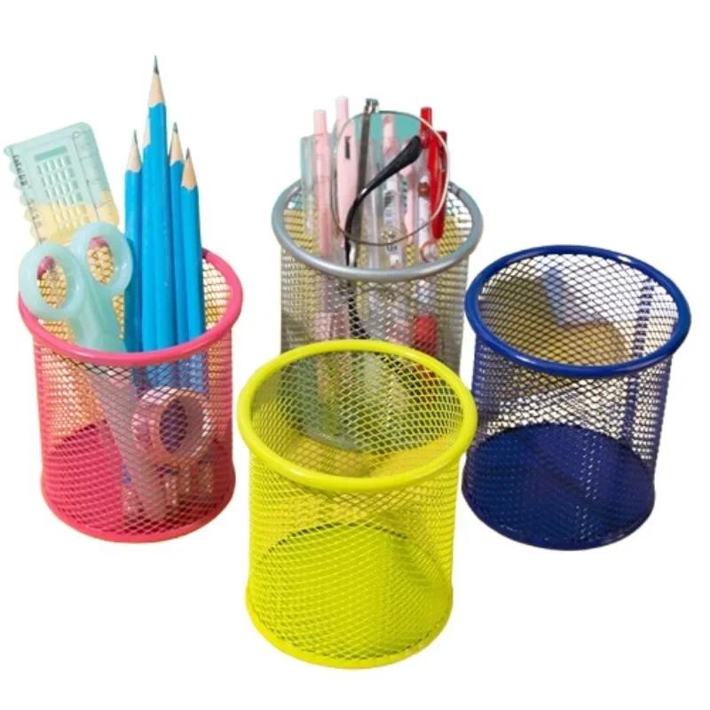 

1Pcs New Pencil Holder Office Desk Metal Mesh Square Pen Pot Cup Case Container Organiser Durable Pencil Case