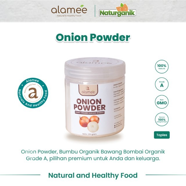

ALAMEE Bawang Bombay Bubuk Bumbu Dapur Organik Onion Powder Ground Spice Bombai Seasoning Naturganik