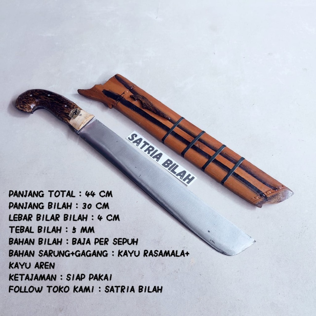 GOLOK Kerja kebun GOLOK Kerja pemotong Kayu Rasamala Baja Per Fulltang