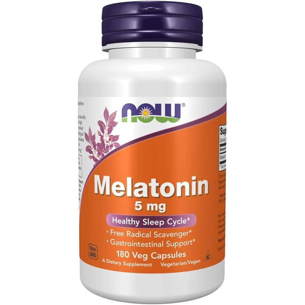 Melatonin 5 mg 180 Caps Now Foods USA Now Food Melatonin 5mg 180 Capsul Now Food