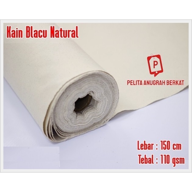 Kain Blacu Natural  Tebal Roll Meteran /Kain Tas Belacu Kanvas