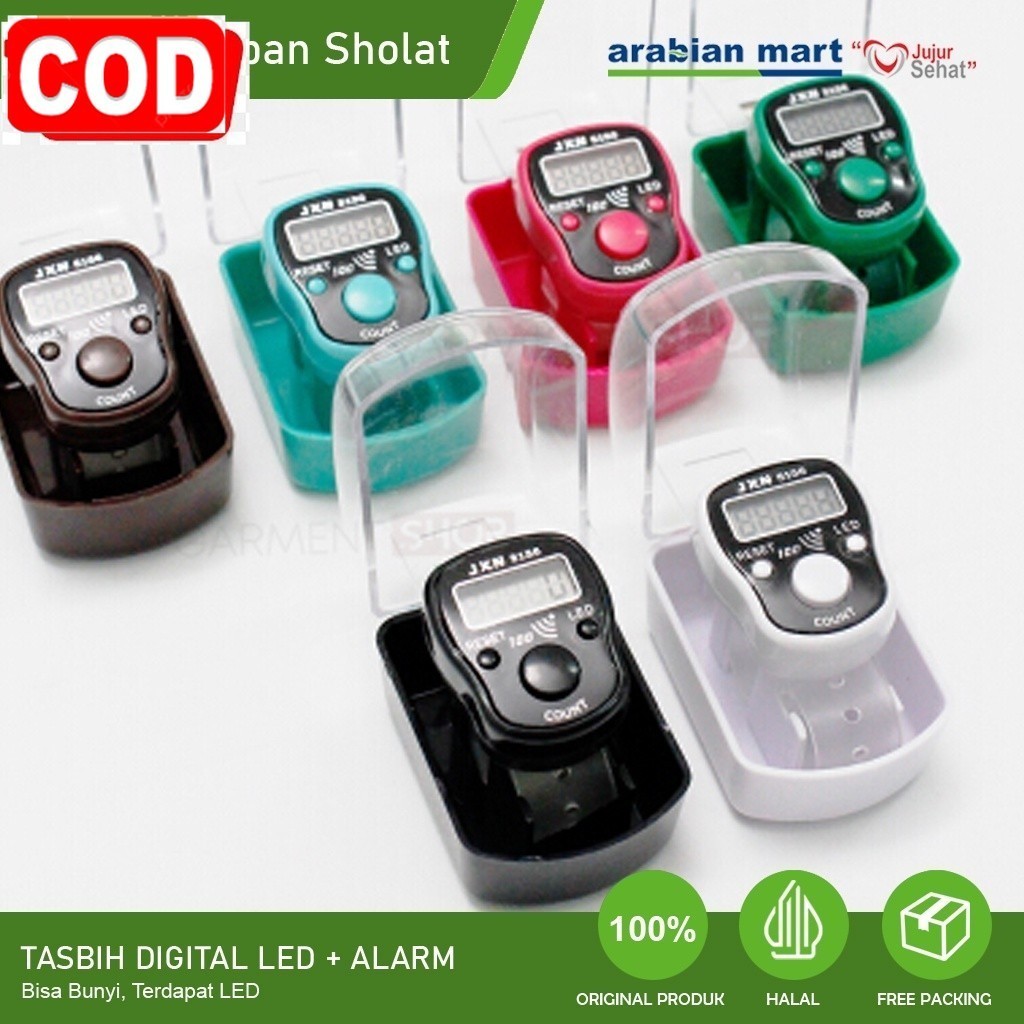 Tasbih Digital Led + Alarm Model Cincin | Finger Counter untuk Dzikir Wirid Souvenir Pernikahan