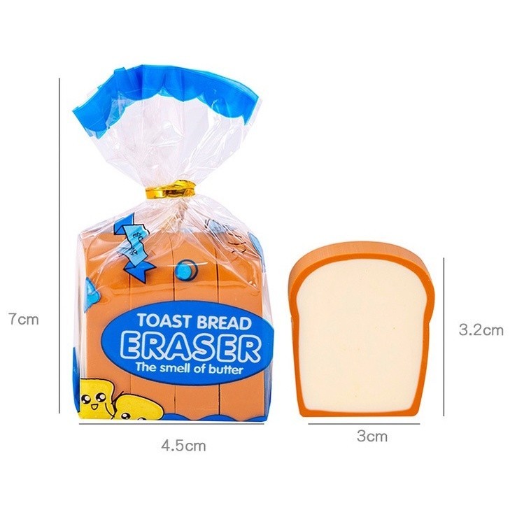 

Penghapus Roti Tawar Toast Bread Eraser Hapusan Pensil Karet Lucu Bread Eraser