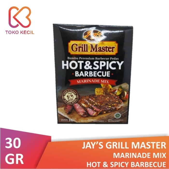 

Jay's Kitchen Grill Master Marinade Mix Hot & Spicy Barbecue 30 gr