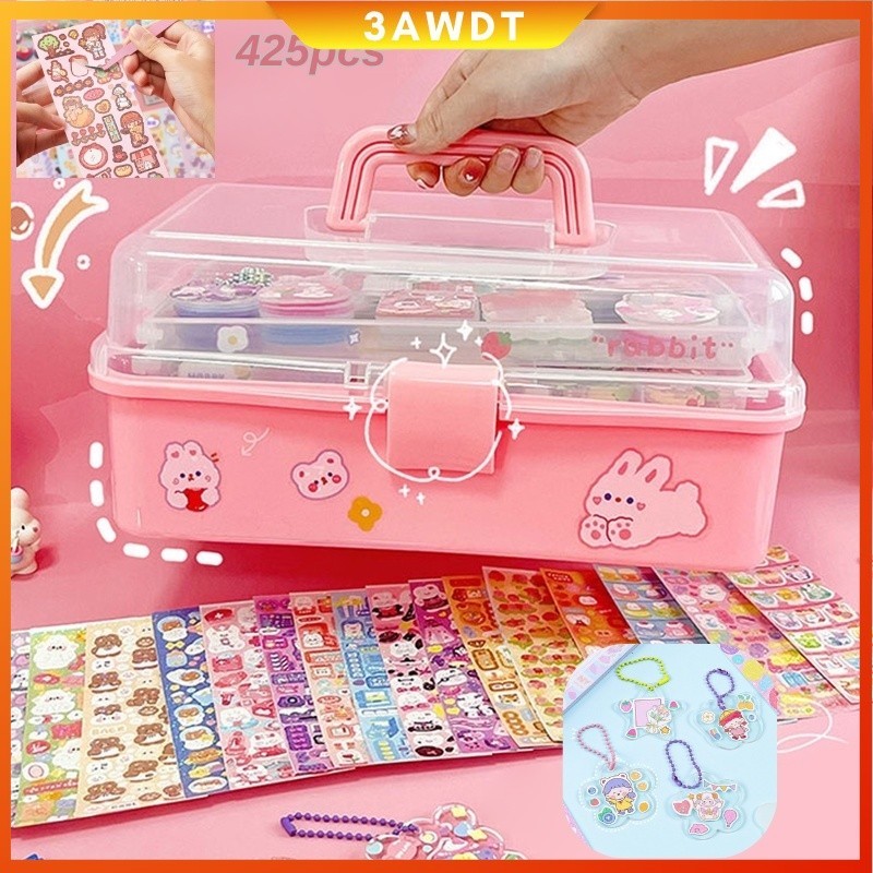 

【COD】Set Kartu Stiker Kartun Mewah Dengan Kotak Siswa Indah Dekoratif DIY Bahan Stiker Set