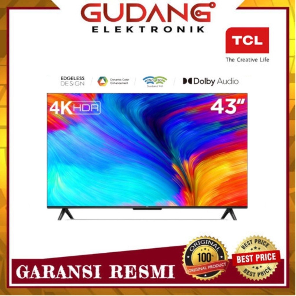 LED TV 43 INCH TCL 43A18 ANDROID 4K UHD LED TCL 43 A 18