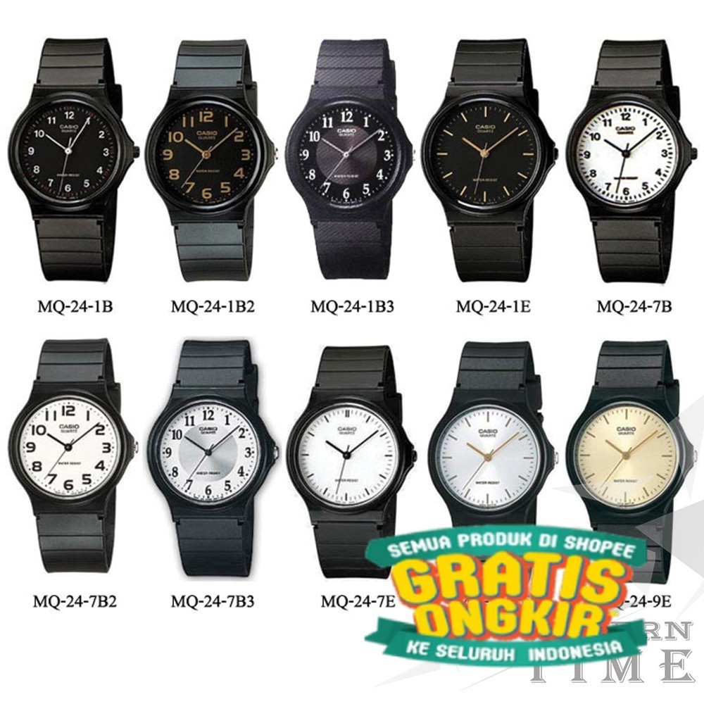 CASIO MQ-24 / MQ24 - Jam Tangan Unisex - Analog - Karet - ORIGINAL (Tanpa Kotak Mika)/ Produk Lokal
