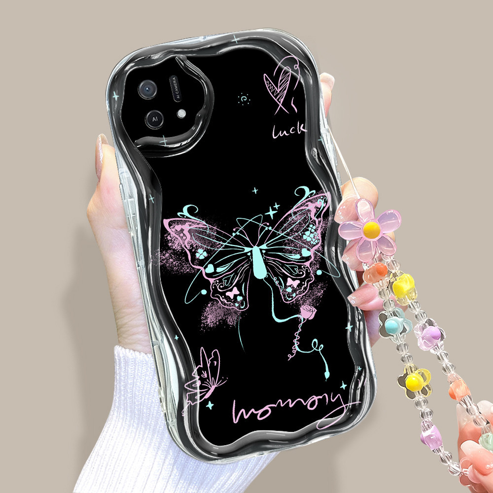 Casing Hp Untuk For OPPO A16K A16E Phone Case Softcase Kesing Sofcase Cassing Soft Butterfly B3 4004