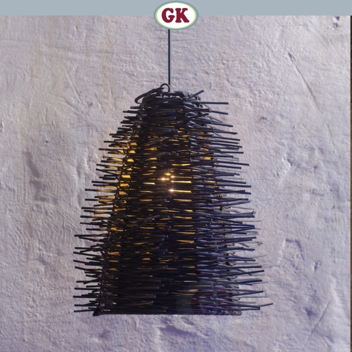 D20 cup Lampu rotan gantung 1096