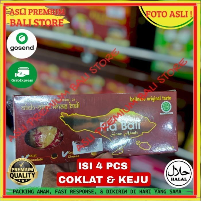 

OLEH OLEH MAKANAN CEMILAN CAMILAN SNACK KULINER KHAS ASLI ORI ORIGINAL BALI KUE CAKE PIA PIE PAI BAKPIA COKLAT KEJU