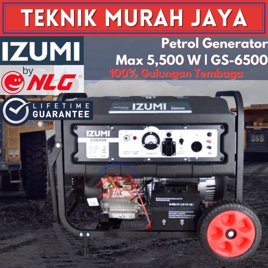 IZUMI Genset Bensin 5000 watt Generator Listrik GS-6500 GS6500 GS 6500