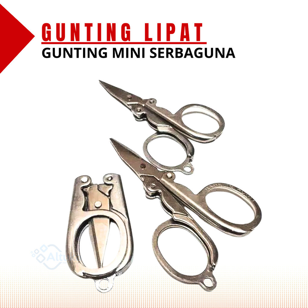

(1 Pcs) Gunting Lipat Mini Bahan Stainless