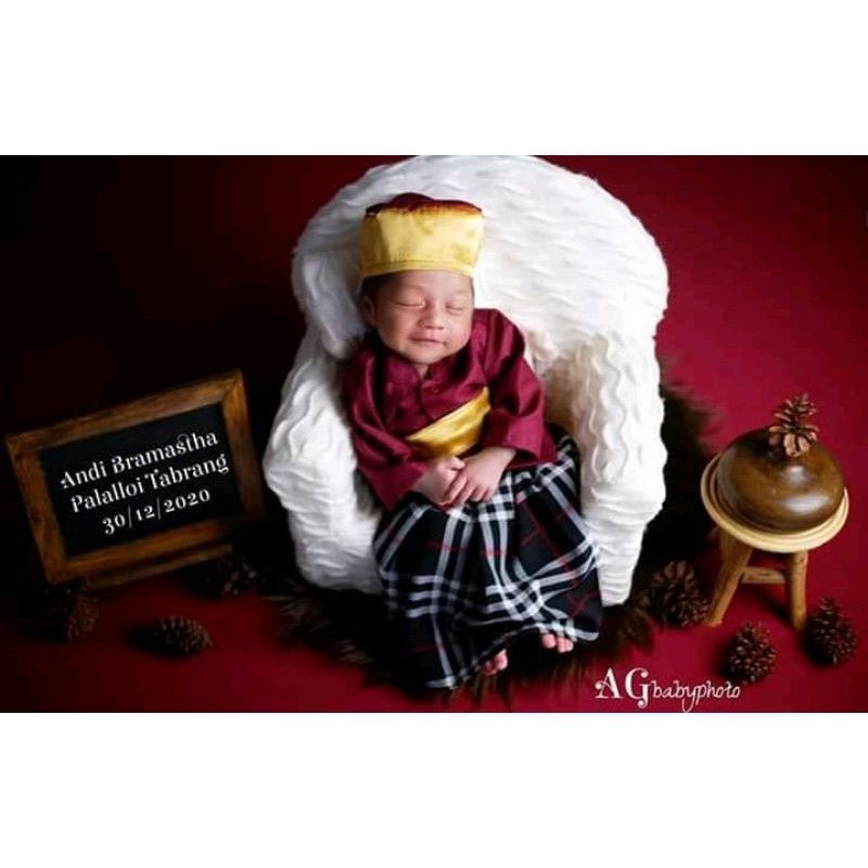 KOSTUM ADAT BAJU BUGIS/KOSTUM FOTO BAYI NEWBORN/BAJU ADAT BAYI/BAJU BUGIS MURAH/KOSTUM PHOTOSHOOT