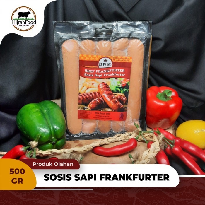 

El Primo Beef Frankfurter Sosis Sapi Halal 500 gram