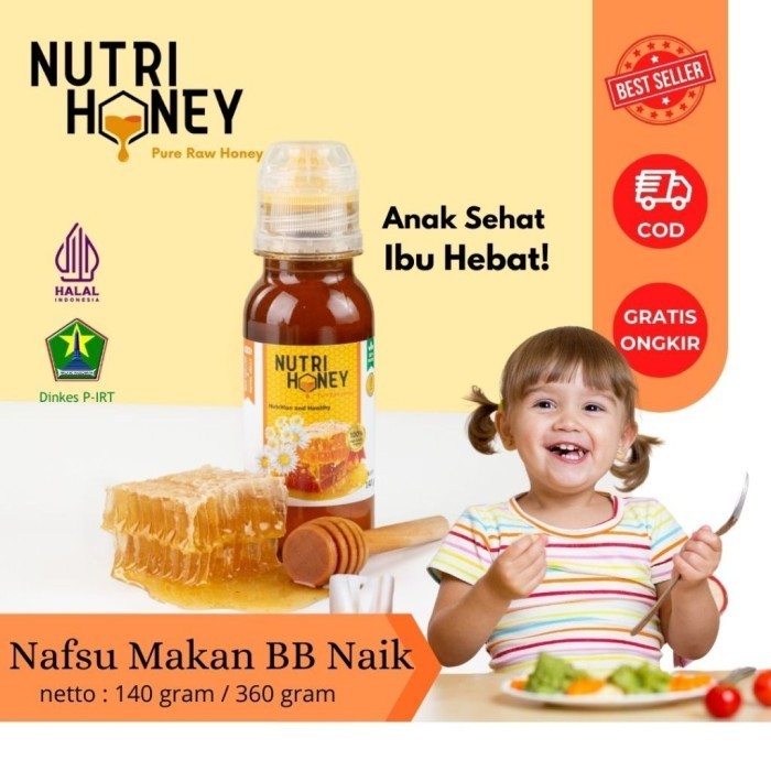 

Nutrihoney - Madu Royal Jelly Bee Pollen - Madu Untuk Nafsu Makan - Madu Anak