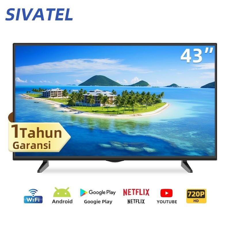 Sivatel TV LED 43 inch Smart TV Digital 43inch Smart TV Android/Coolita OS FHD TV Televisi LED