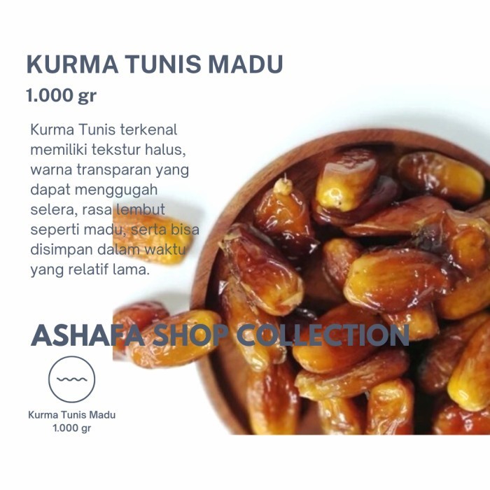 

KURMA FRUIT TUNISIA MADU 1 KG NON TANGKAI, LEMBUT & EMPUK