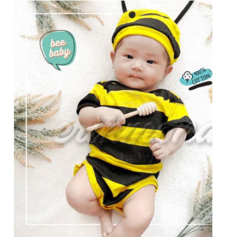 Baju Bayi Laki Laki Perempuan Jumper Kostum Bayi Lucu  - Lebah Bee