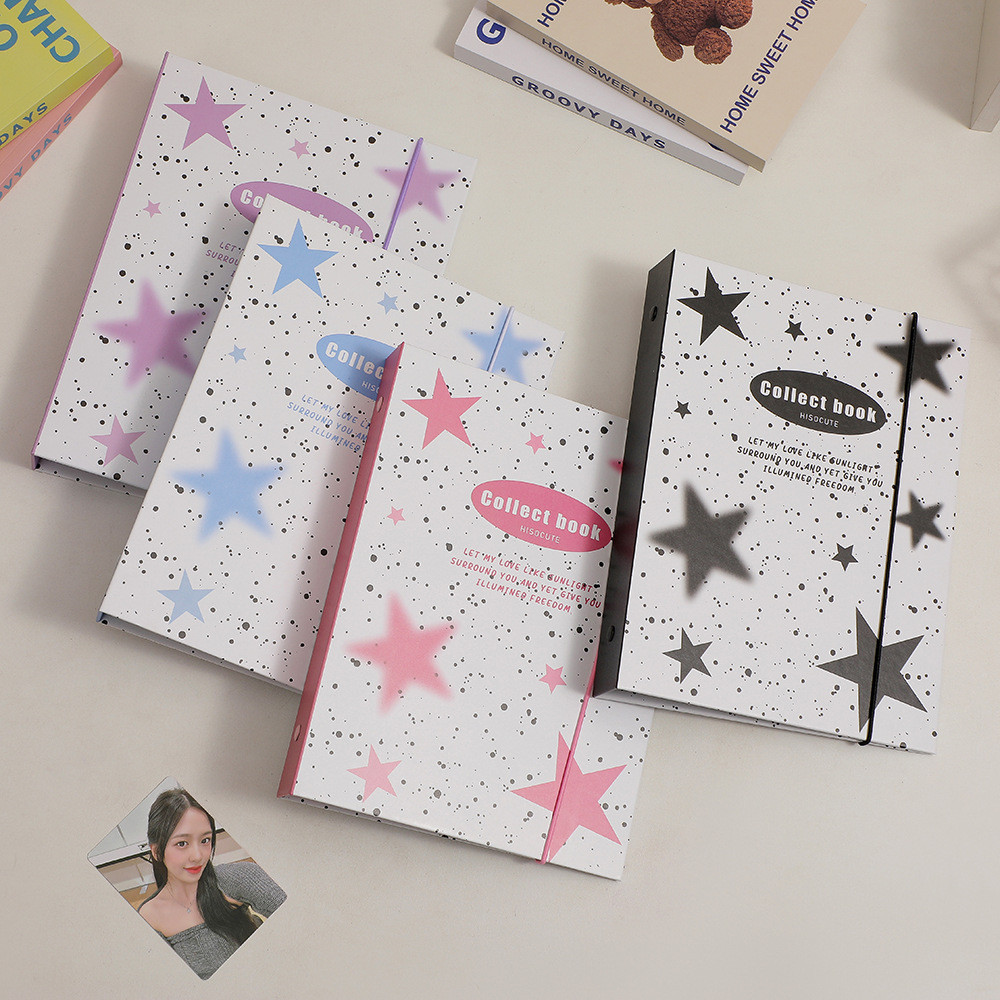 

RB SHINSDAY Cover Binder A5 6 Rings Stars Composition Y2K Album Kpop Hard Cover Karton A5 6 Rings