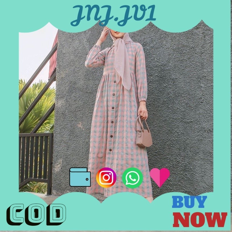 5.5 BIG SALE Le Khari Dress Maya Gamis Katun Gamis Busui Size S - XL