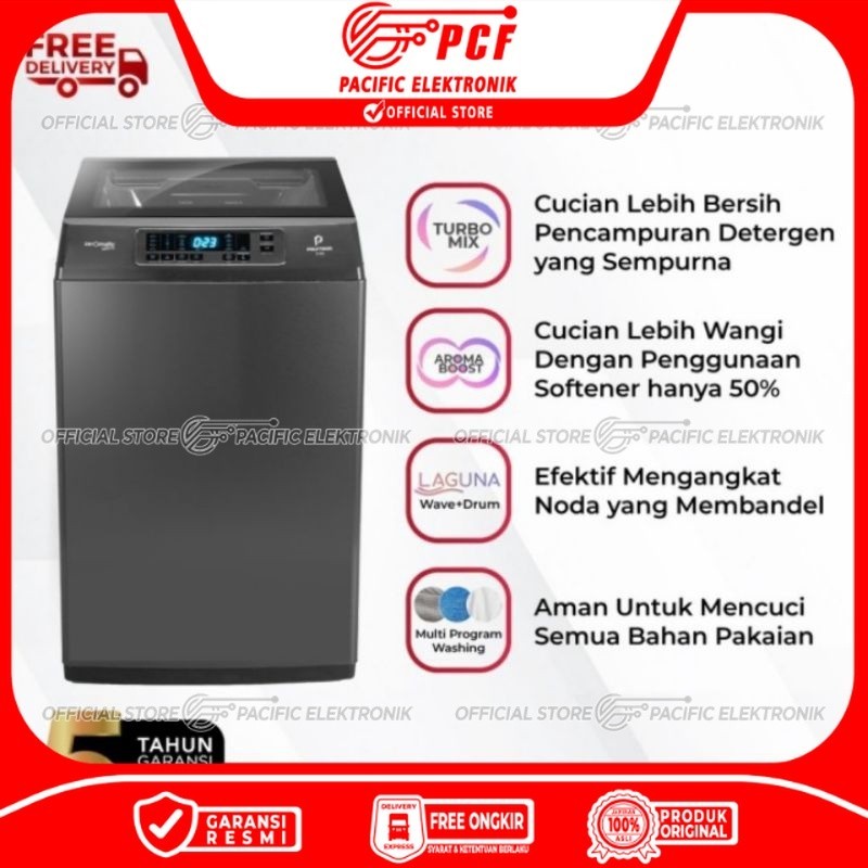 Mesin Cuci Polytron Zeromatic Laguna 1 Tabung 9kg PAW 9028Y