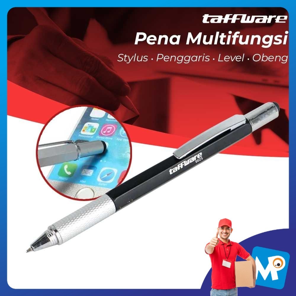 

Taffware Pena Multifungsi Plastik Stylus Penggaris Waterpass Obeng - 9625