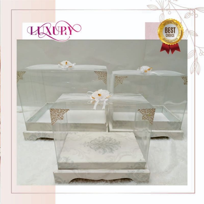 

[PROMO MURAH] Box mika Kotak Mahar pernikahan seserahan Set 3 KAKI