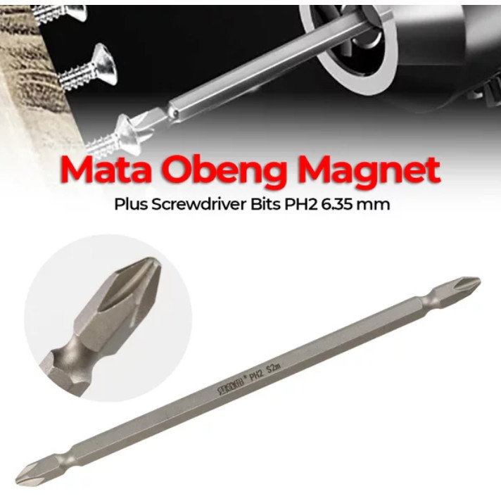 Mata Obeng Sekrup Angin PH2 Panjang 150mm Universal Magnet Mata Bor Obeng Screw Impact Driver Hex Sc