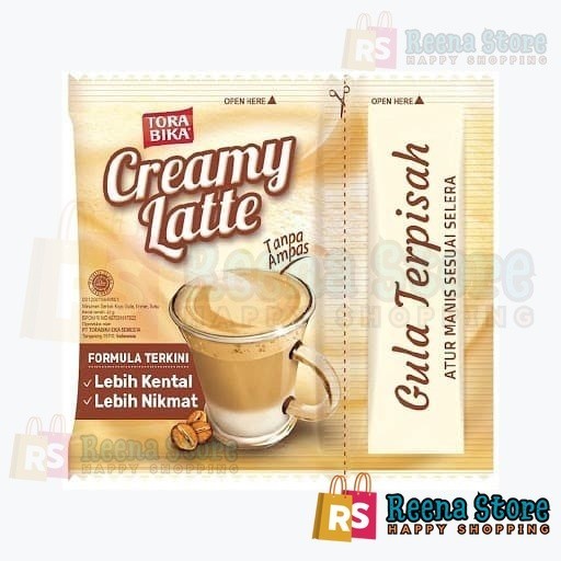 

TORA BIKA CREAMY LATTE Kopi Instan 1 Renceng 10 sachet @ 25 gr - Reena Store