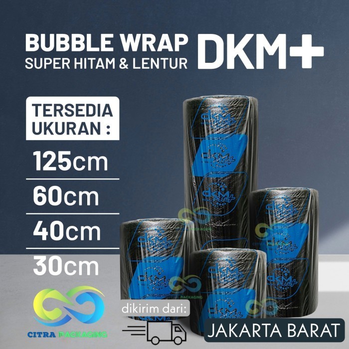 

PLASTIK BUBBLE WRAP MURAH 125 CM X 50 M HITAM - DKM PLUS - BENING GREEN, 30CM