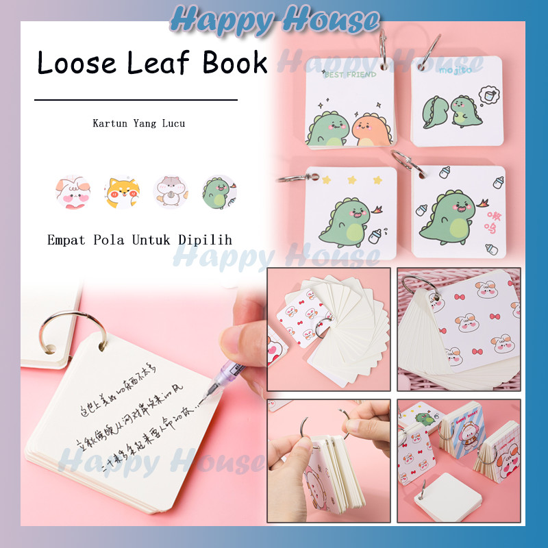

Notebook / Loose Leaf Book / Buku / Sticky Note Gantungan Memo Hamster Dino Sticky Note Lucu