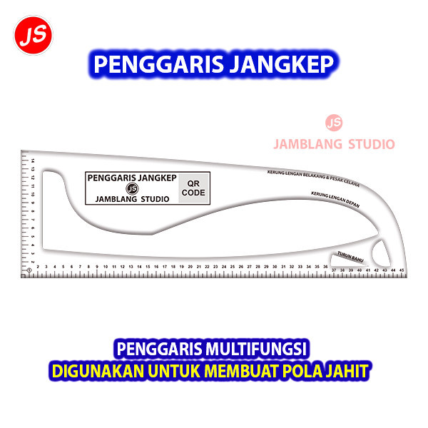 Penggaris Jangkep  Multifungsi Tailor Penjahit Pola Lengkap  [ Jamblang Studio ]