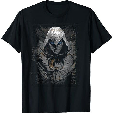 KAOS Marvel Moon Knight Glowing Eyes Egyptian Hieroglyphs T-Shirt