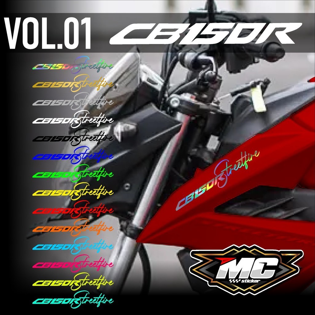 Stiker Cutting CB150R - Aksesoris Motor Sticker Lis Variasi Honda CB 150 R Perfection Hologram Laser