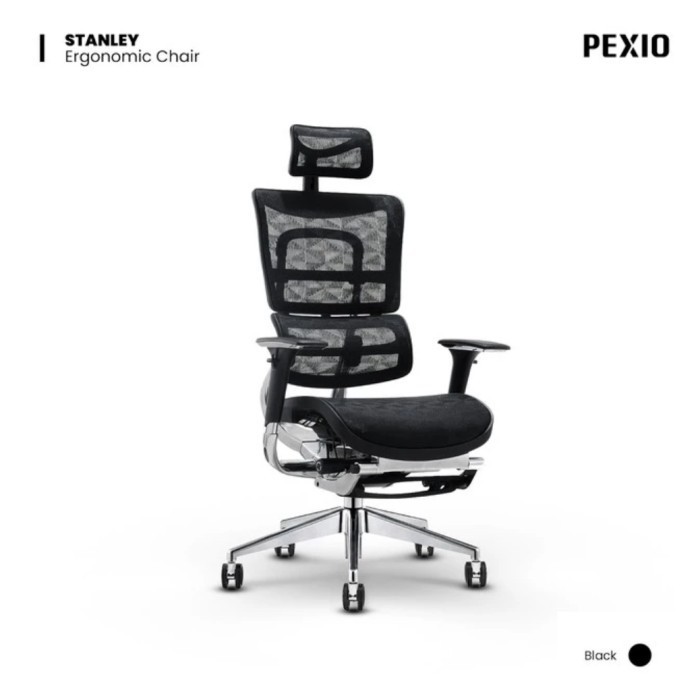 Kursi Kantor Pexio Stanley Ergonomis Office Chair - Grey