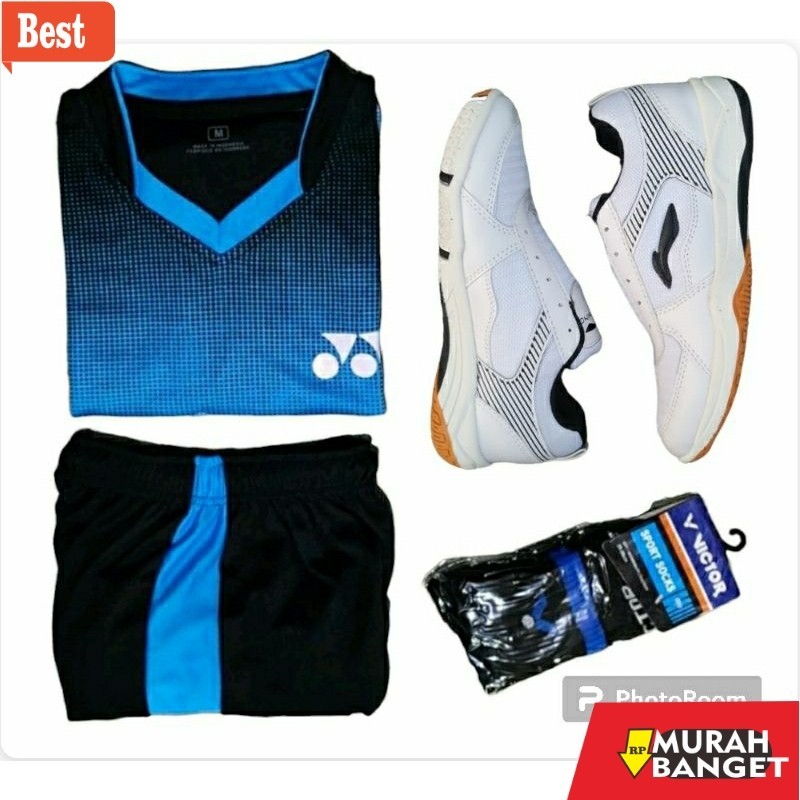 Sepatu Bulu tangkis keren paket komplit sepatu bulu tangkis lining sepatu badminton lining sepatu ol