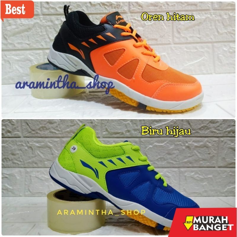 Sepatu bulu tangkis keren Sepatu Badminton Lining Attack G5 Istimewa Murah