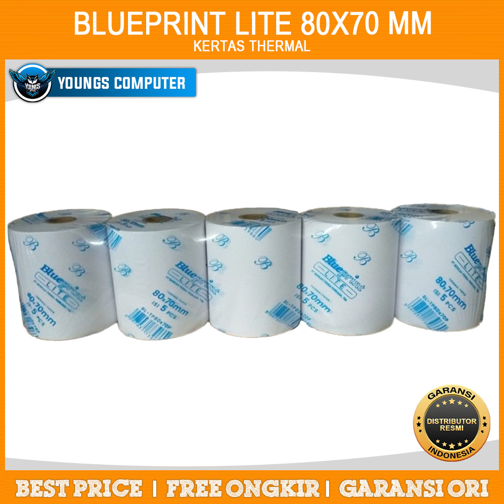 

Kertas Thermal Blueprint LITE 80x70P CORE POLOS 80x70mm Struk LITE-BP