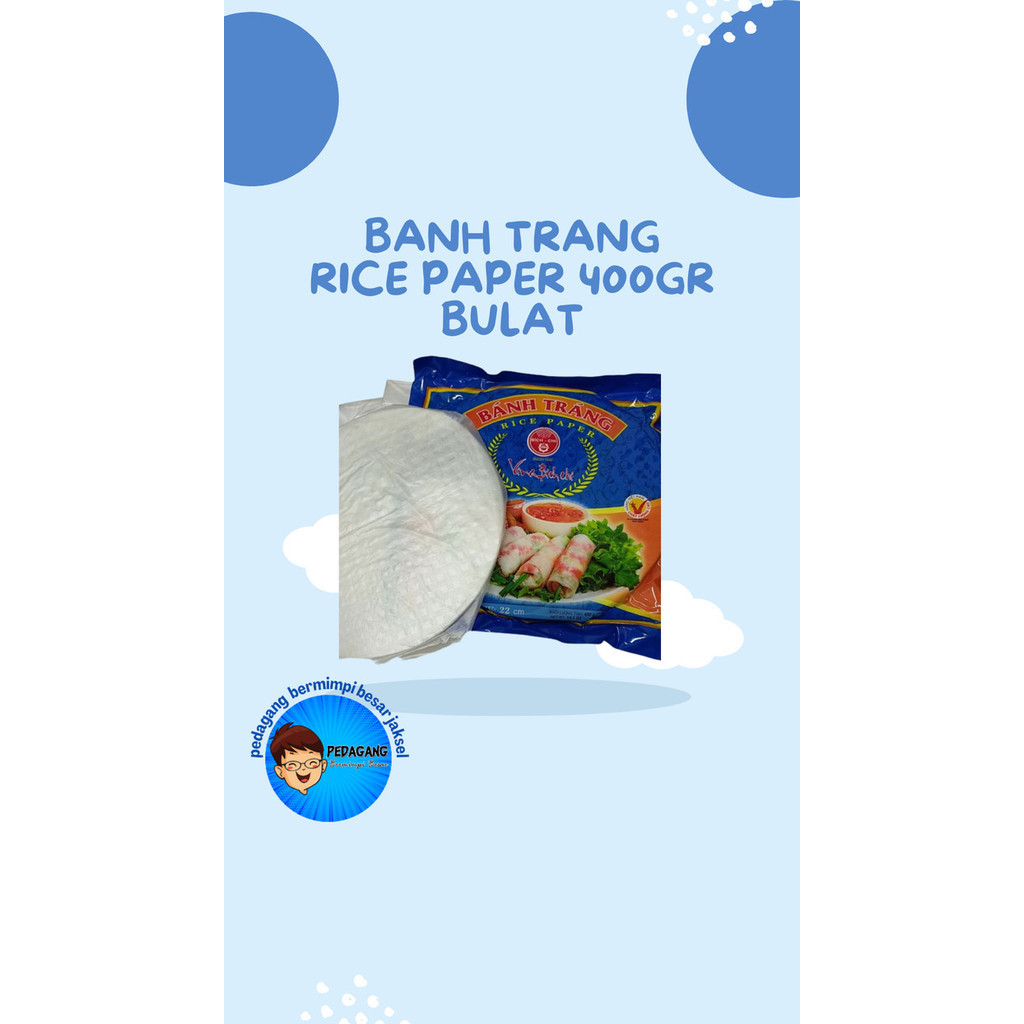 

Banh Trang Rice Paper 400gr 22inch | Kulit Lumpia Vietnam | Rice Paper